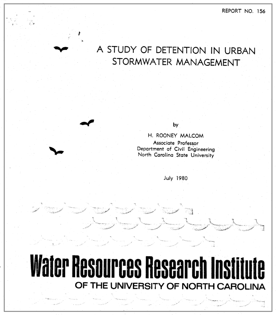 Malcom Small watershed hydrograph